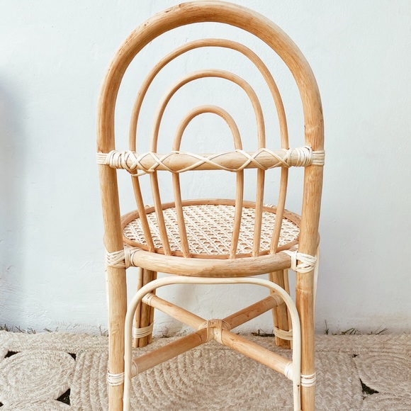SOLD OUT Handmade Vintage rattan toddler chair - Picture 3 of 7